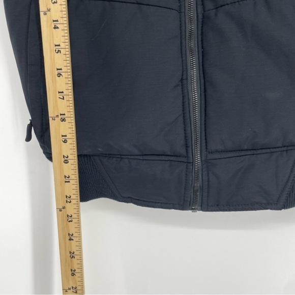 BENCH black Puffer pushbroom Vest‎ Faux Fur Trim Sz M - Picture 5 of 8
